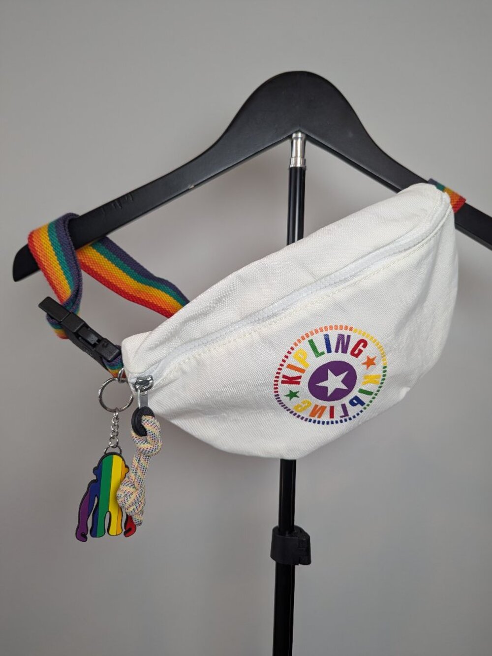 Kipling Fresh Lite Waist Pack with the Rainbow Pride Strap